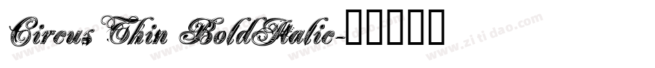 Circus Thin BoldItalic字体转换